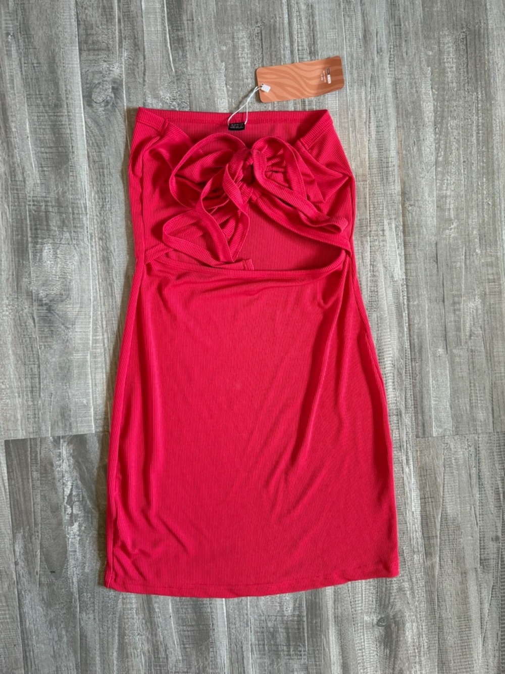SHEIN Red Knot-Front mini dress